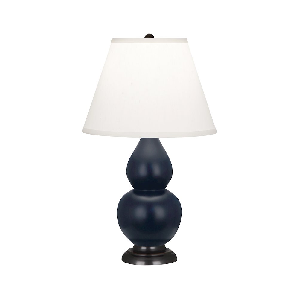 Matte Midnight Blue Small Double Gourd Accent Lamp
