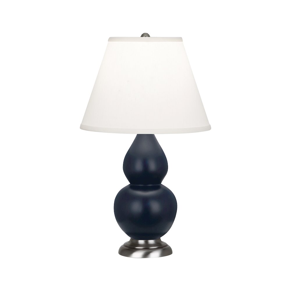 Matte Midnight Blue Small Double Gourd Accent Lamp