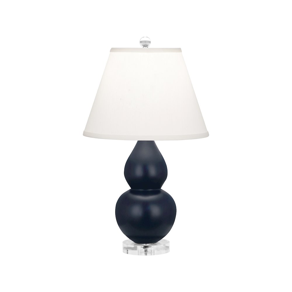 Matte Midnight Blue Small Double Gourd Accent Lamp