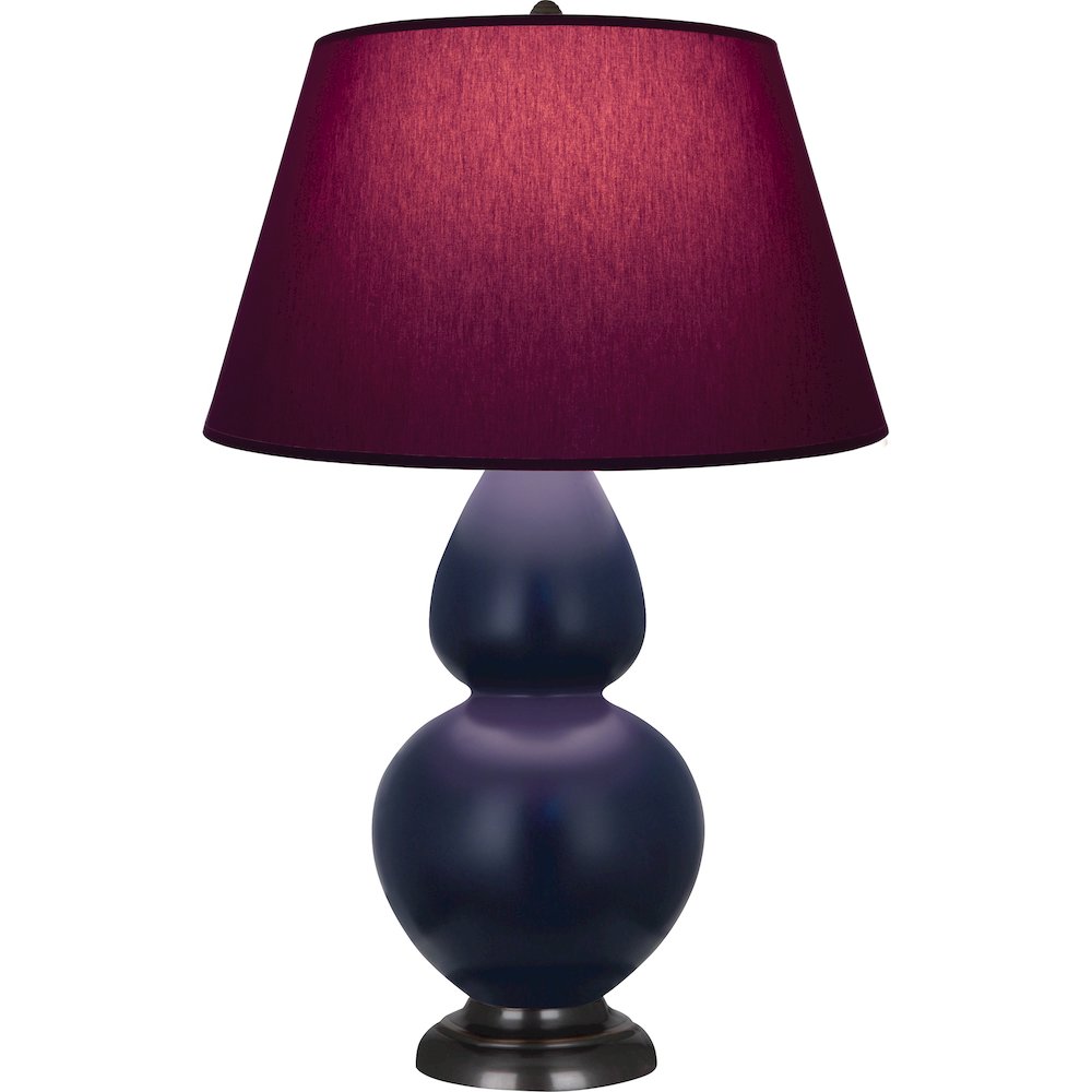 Matte Midnight Blue Double Gourd Table Lamp