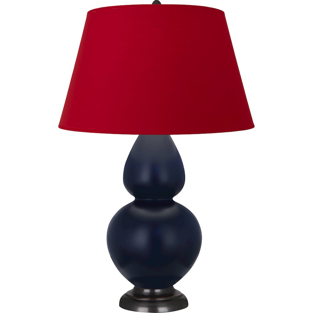 Matte Midnight Blue Double Gourd Table Lamp