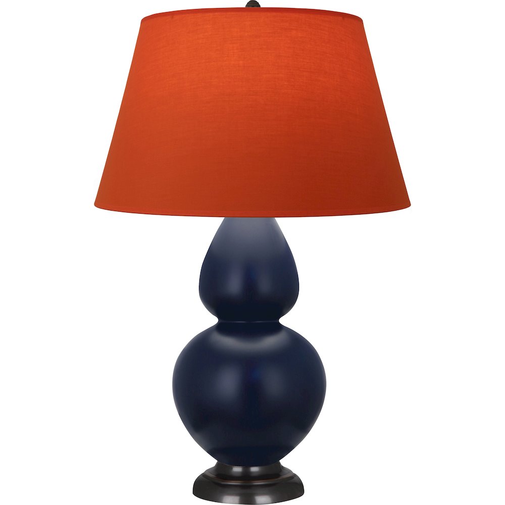 Matte Midnight Blue Double Gourd Table Lamp