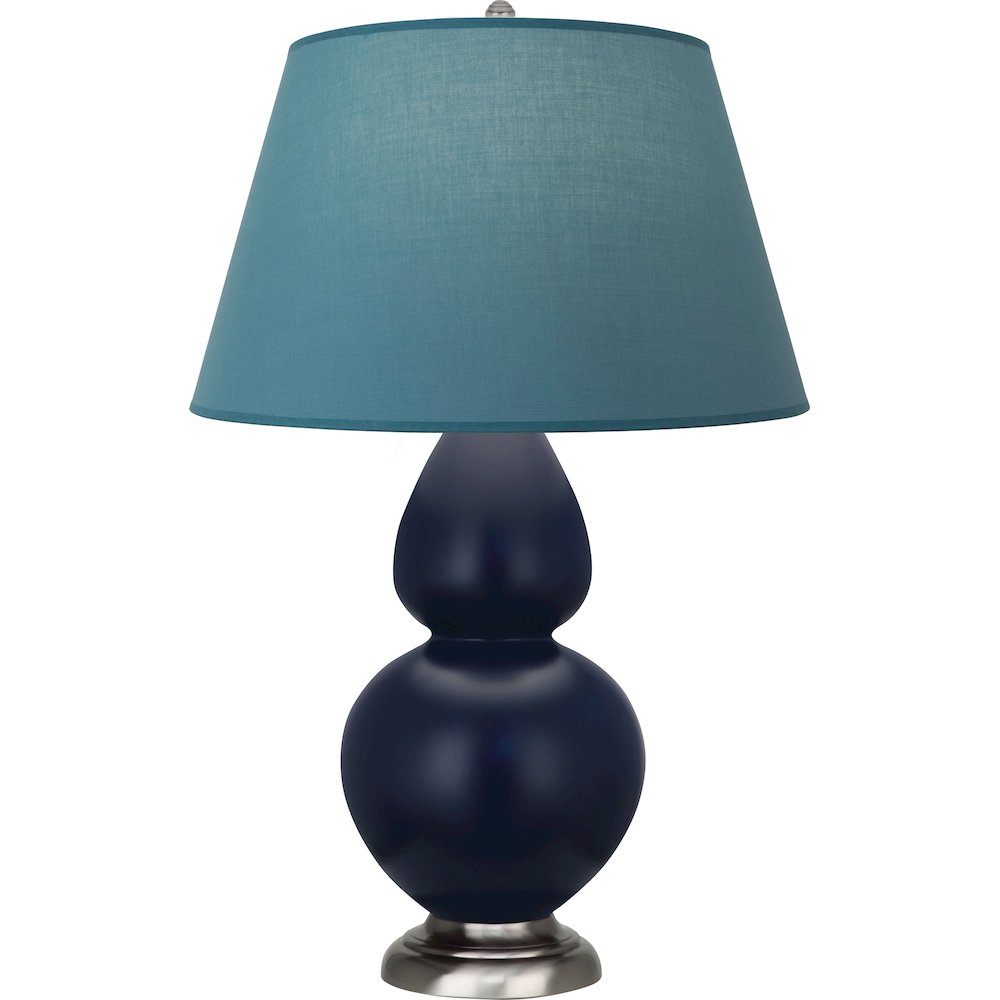 Matte Midnight Blue Double Gourd Table Lamp