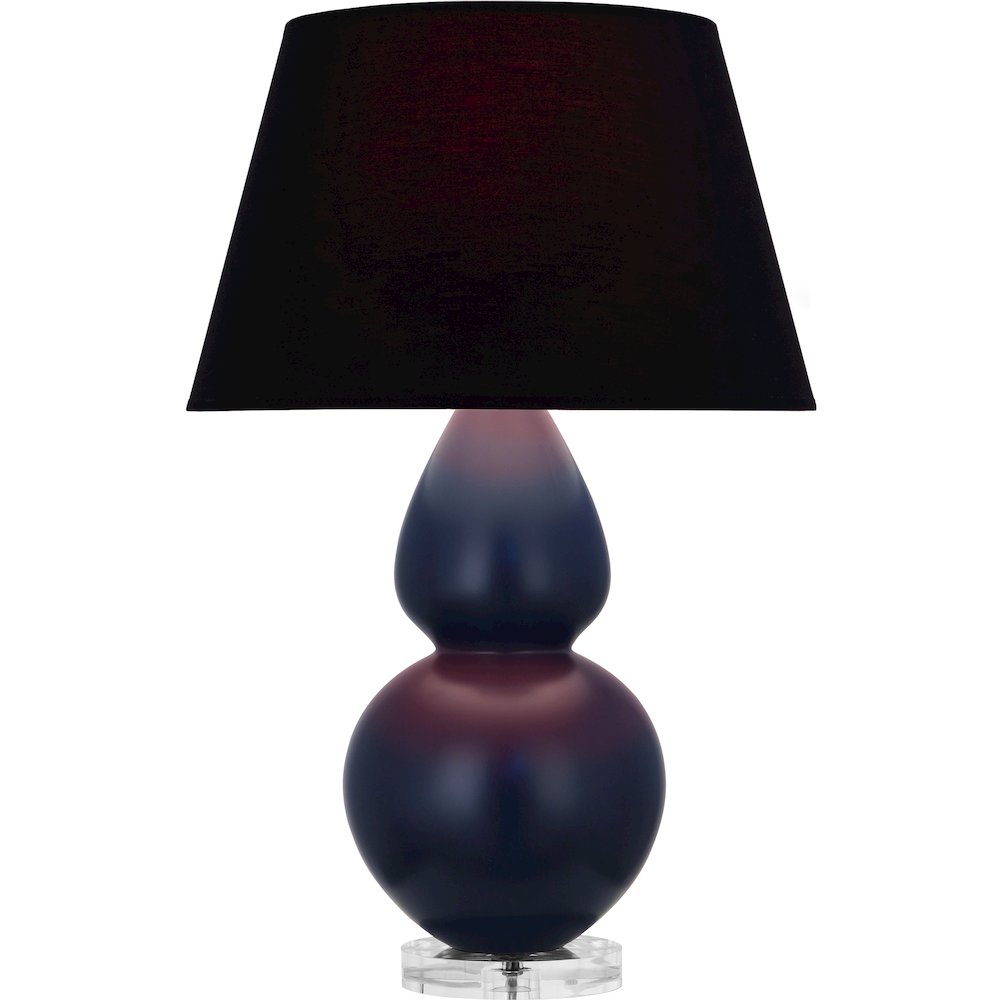 Matte Midnight Blue Double Gourd Table Lamp