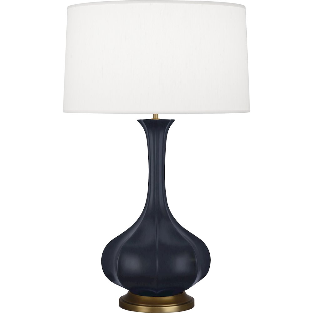 Matte Midnight Blue Pike Table Lamp in Matte Midnight Blue Glazed Ceramic Color