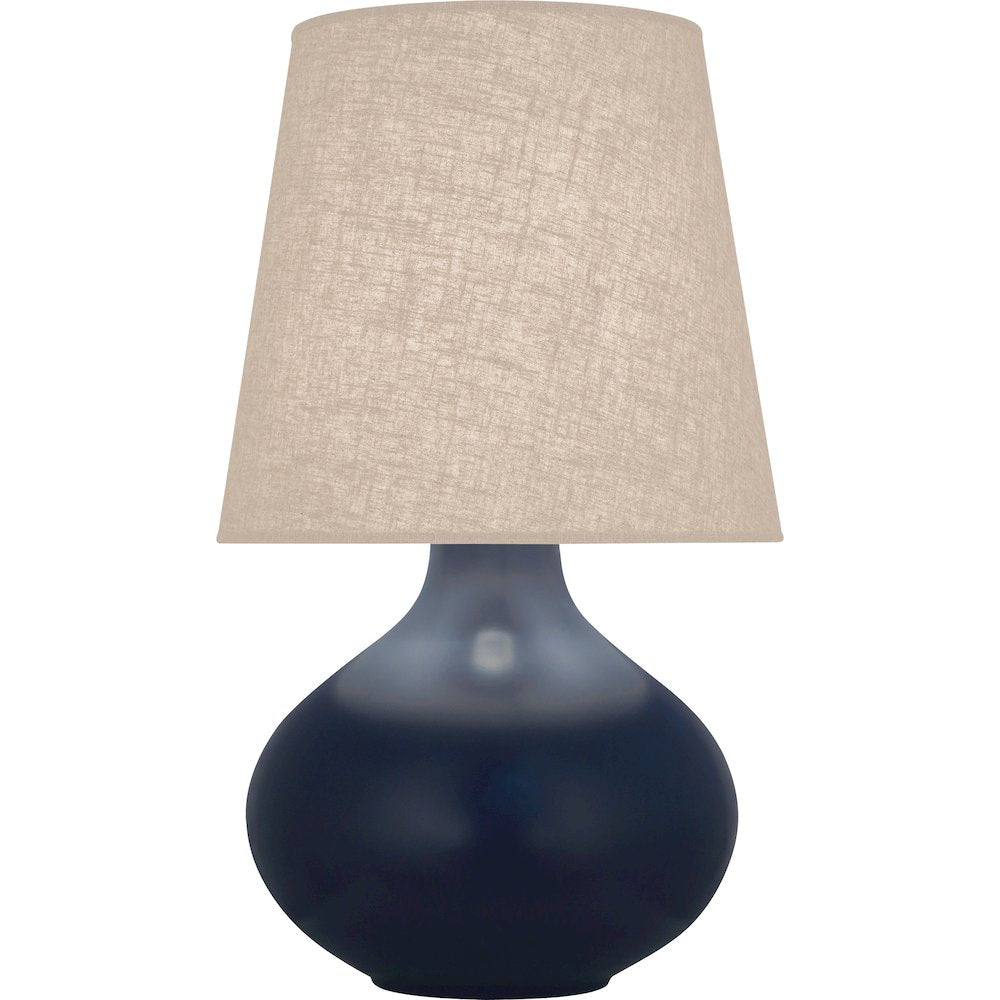 Matte Midnight Blue June Table Lamp in Matte Midnight Blue Glazed Ceramic Color