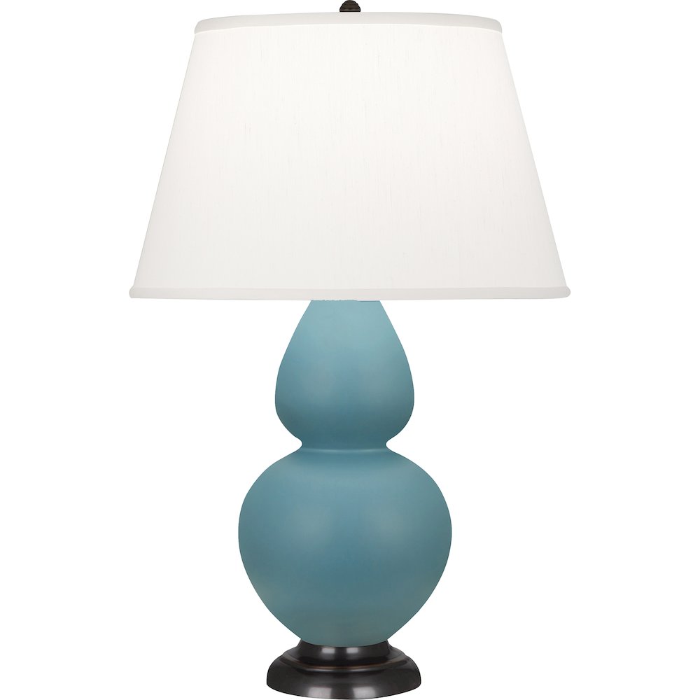 Matte Steel Blue Double Gourd Table Lamp