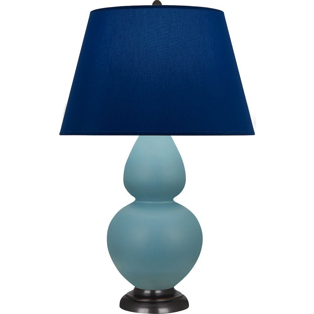 Matte Steel Blue Double Gourd Table Lamp