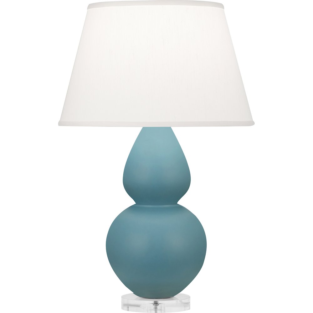 Matte Steel Blue Double Gourd Table Lamp