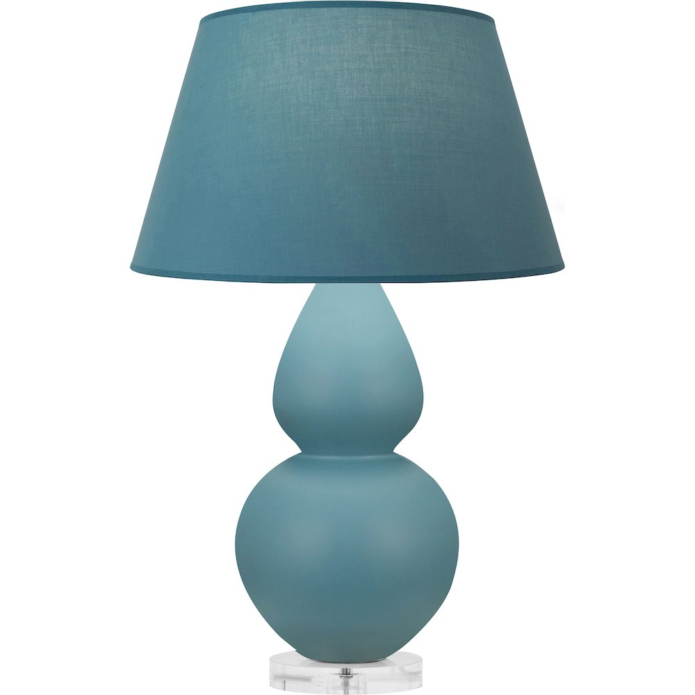 Matte Steel Blue Double Gourd Table Lamp