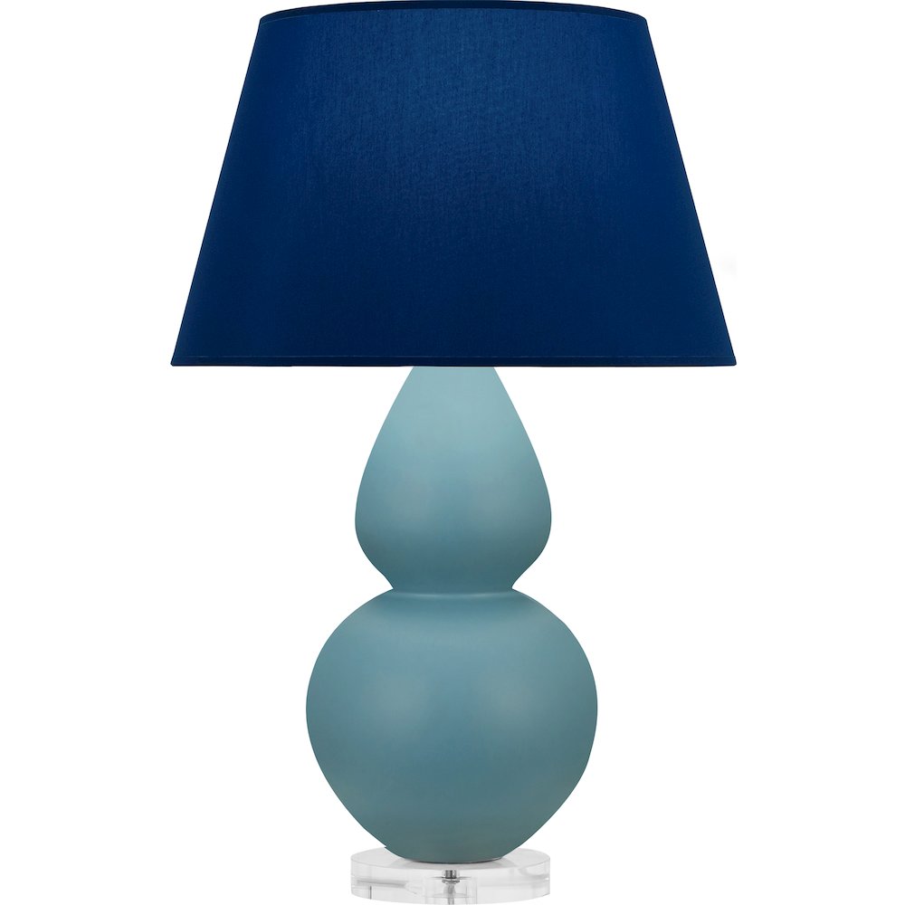 Matte Steel Blue Double Gourd Table Lamp