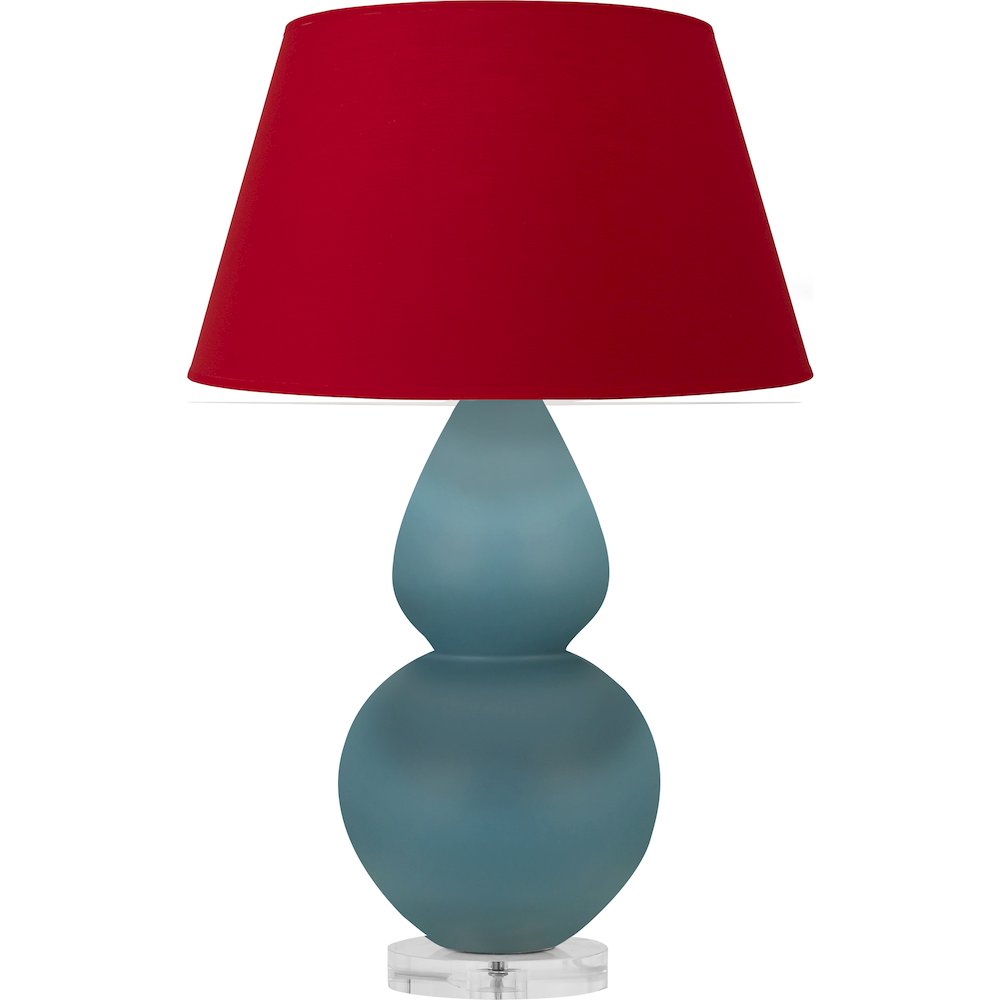 Matte Steel Blue Double Gourd Table Lamp