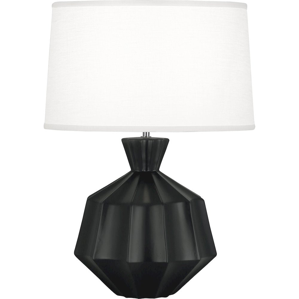 Matte Obsidian Orion Table Lamp in Matte Obsidian Glazed Ceramic Color