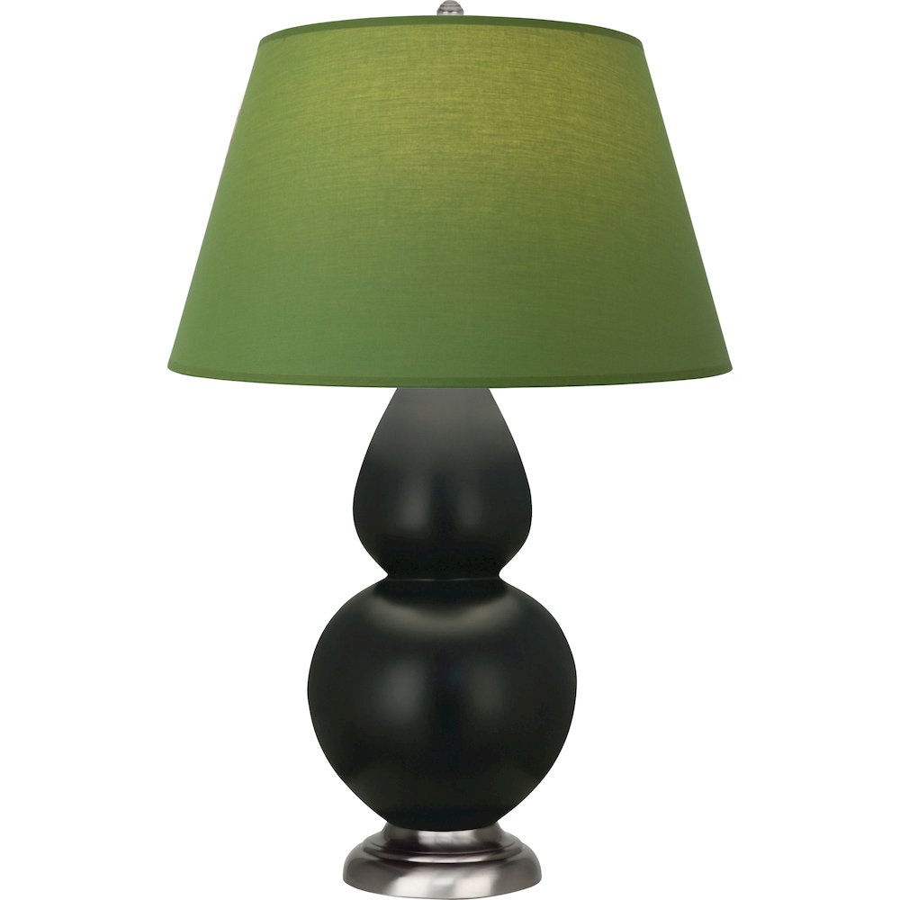 Matte Obsidian Double Gourd Table Lamp in Matte Obsidian Glazed Ceramic Color