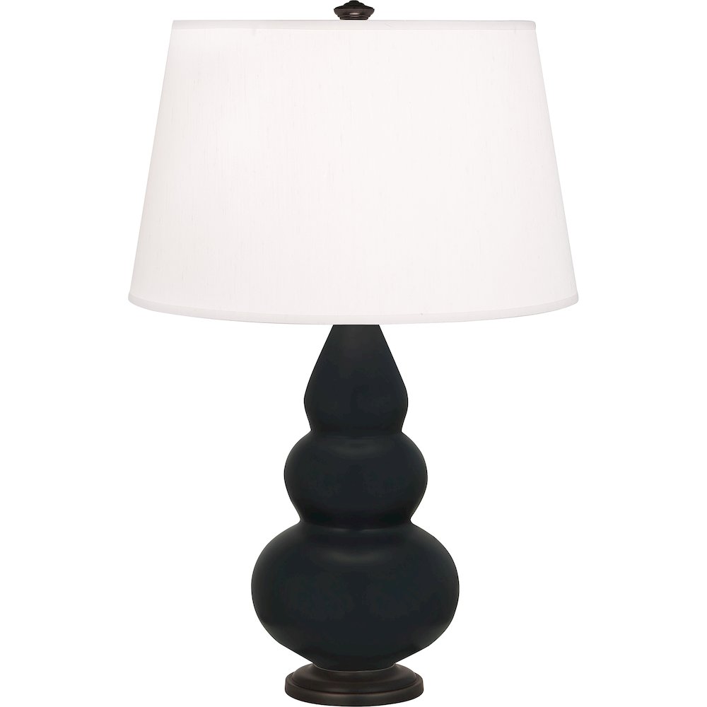 Matte Obsidian Small Triple Gourd Accent Lamp