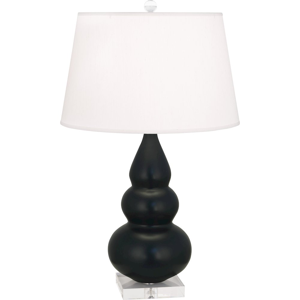 Matte Obsidian Small Triple Gourd Accent Lamp