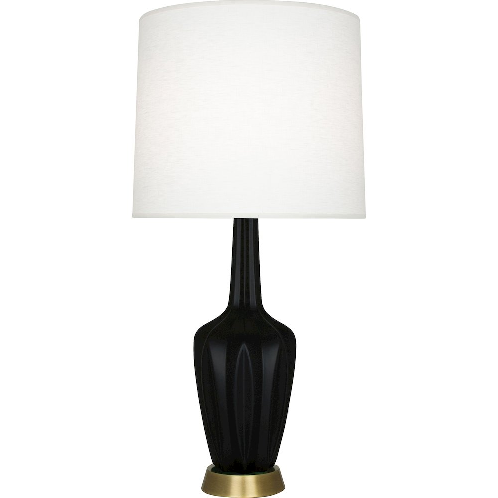 Matte Obsidian Emma Table Lamp in Matte Obsidian Glazed Ceramic Color