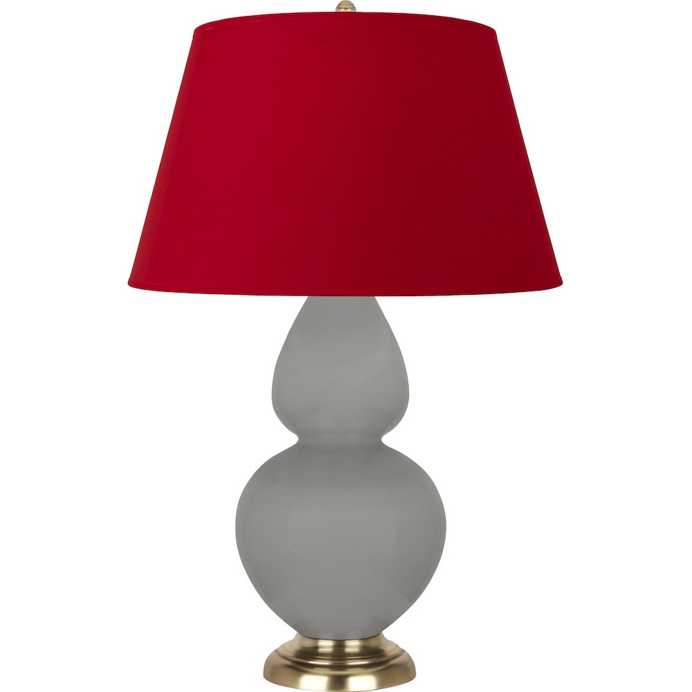 Matte Smokey Taupe Double Gourd Table Lamp