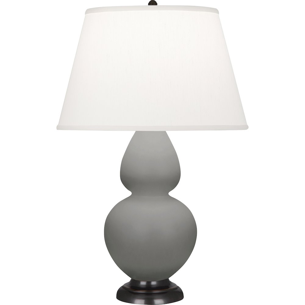 Matte Smokey Taupe Double Gourd Table Lamp
