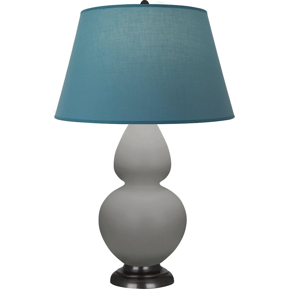 Matte Smokey Taupe Double Gourd Table Lamp