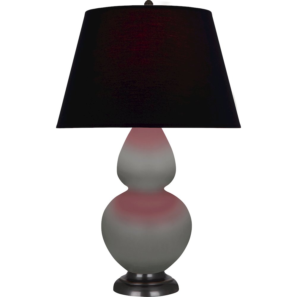 Matte Smokey Taupe Double Gourd Table Lamp