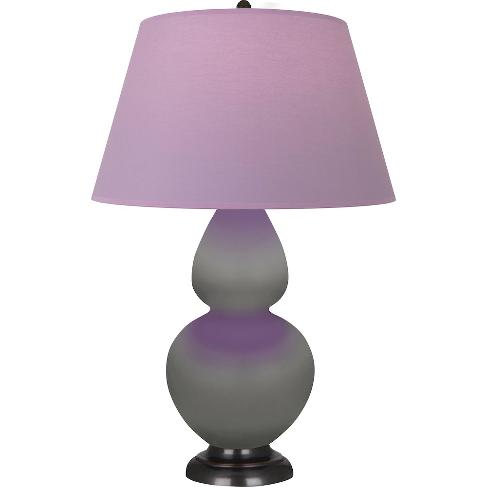 Matte Smokey Taupe Double Gourd Table Lamp