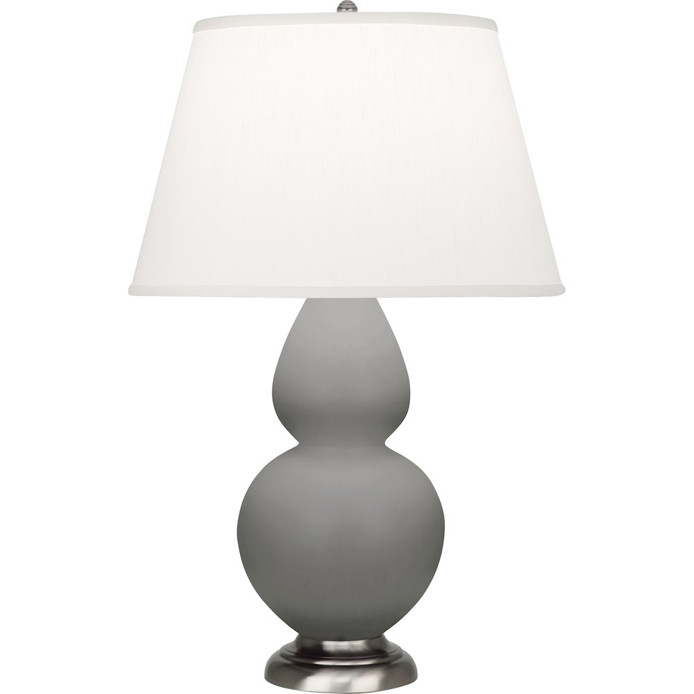 Matte Smokey Taupe Double Gourd Table Lamp