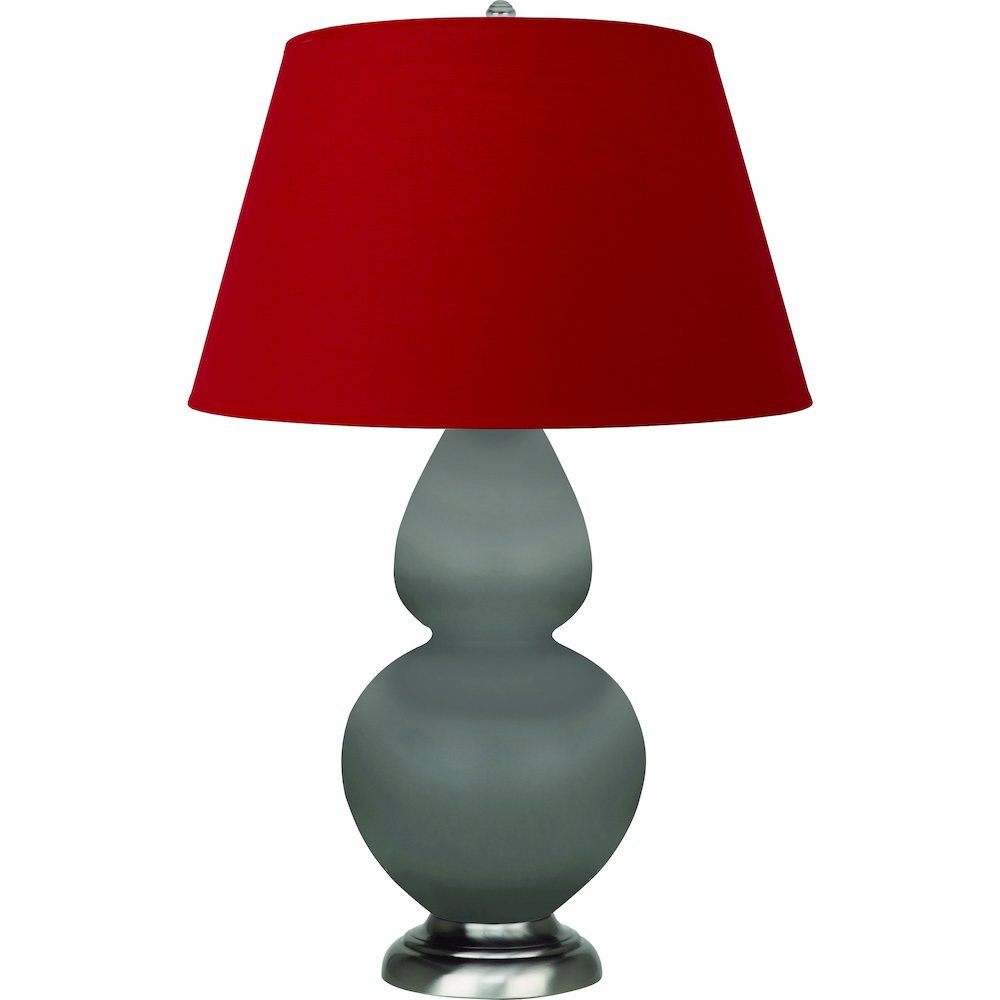 Matte Smokey Taupe Double Gourd Table Lamp