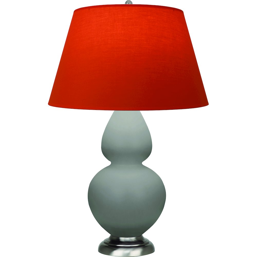 Matte Smokey Taupe Double Gourd Table Lamp