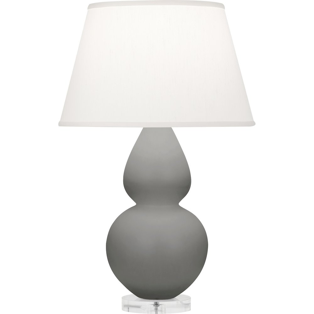 Matte Smokey Taupe Double Gourd Table Lamp