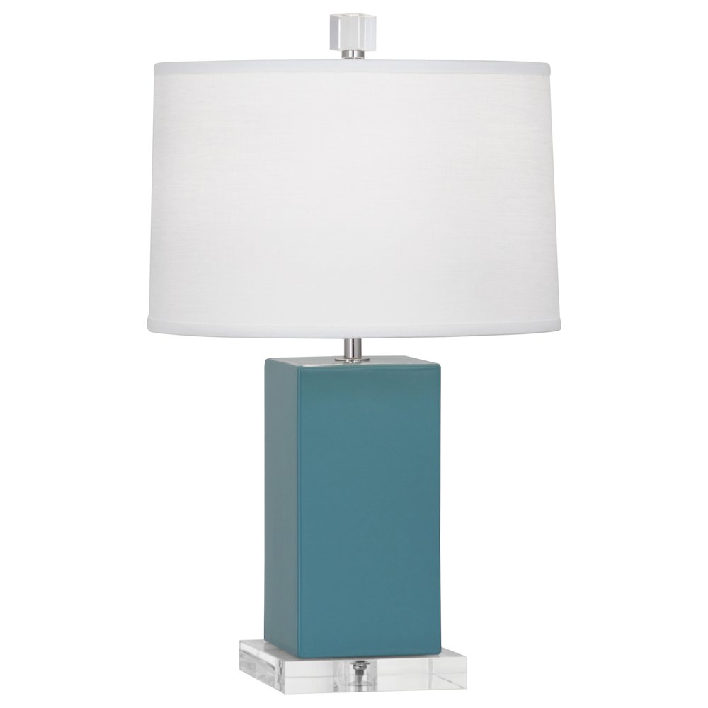 Steel Blue Harvey Accent Lamp in Steel Blue Glazed Ceramic Color