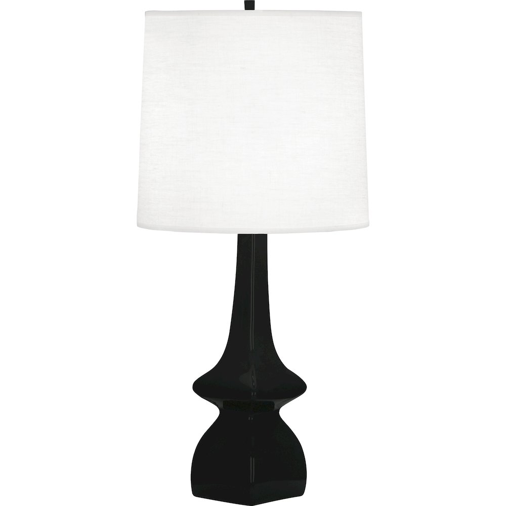 Obsidian Jasmine Table Lamp in Obsidian Glazed Ceramic Color