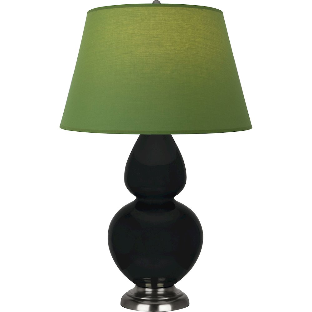 Obsidian Double Gourd Table Lamp in Obsidian Glazed Ceramic Color