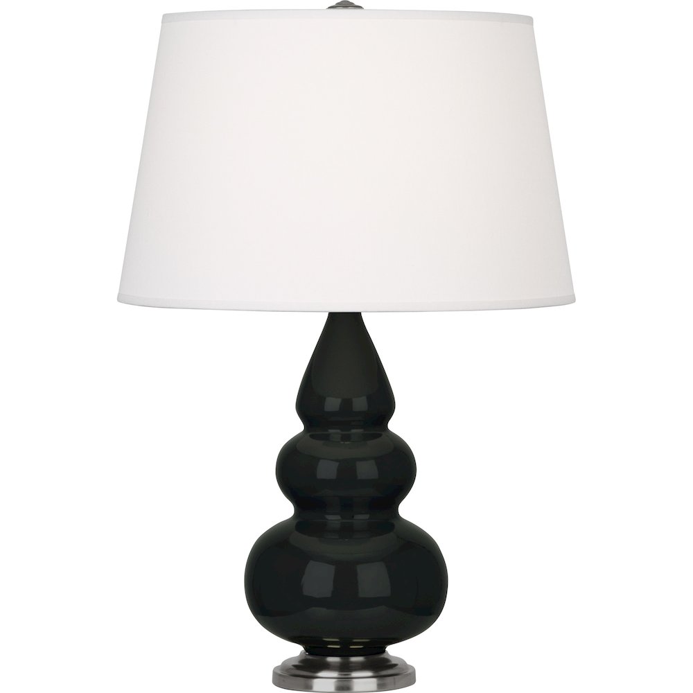 Obsidian Small Triple Gourd Accent Lamp in Obsidian Glazed Ceramic Color