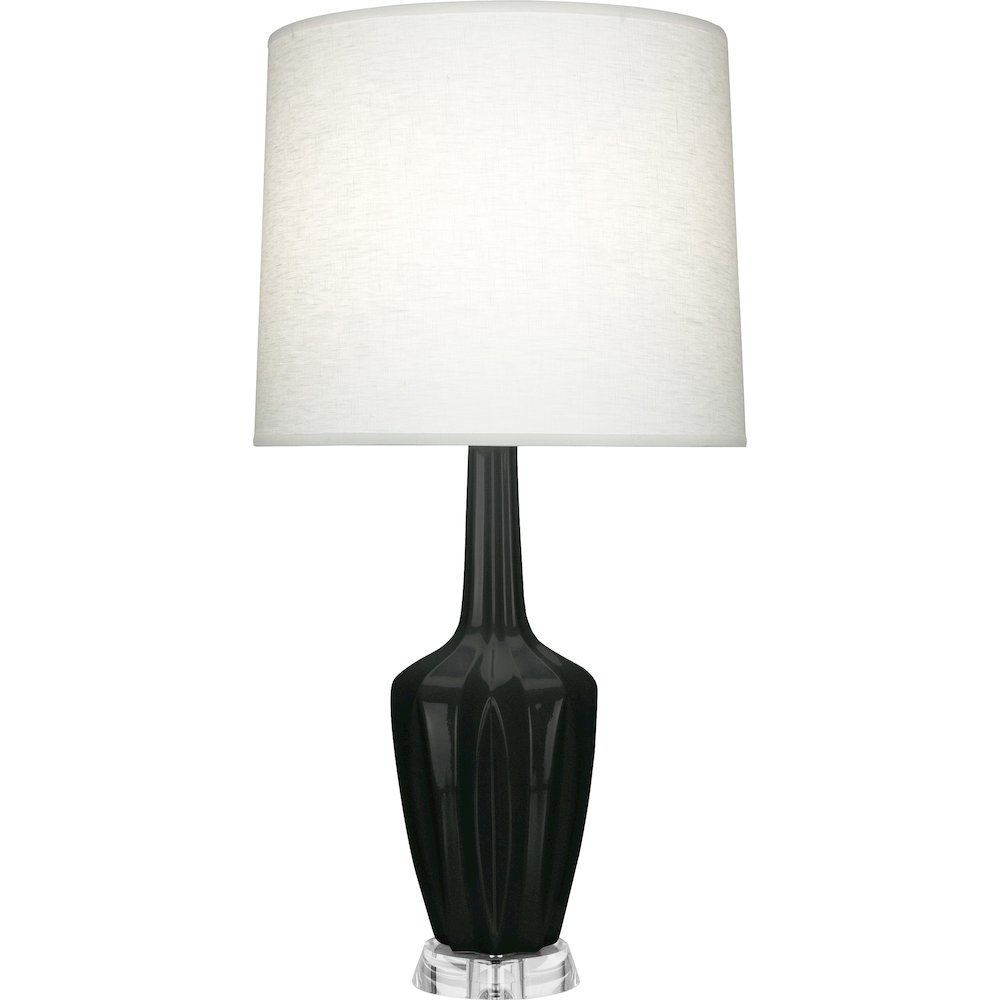 Obsidian Emma Table Lamp in Obsidian Glazed Ceramic Color