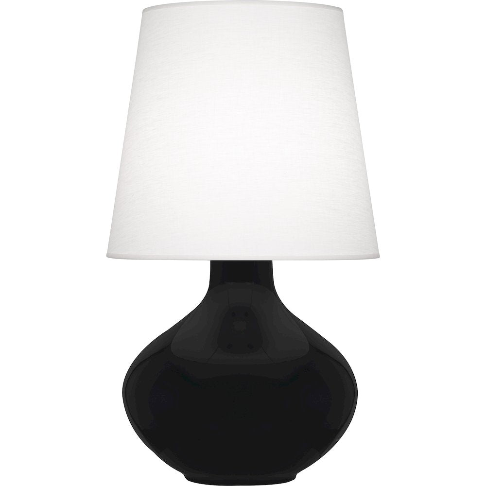 Obsidian June Table Lamp in Obsidian Glazed Ceramic Color