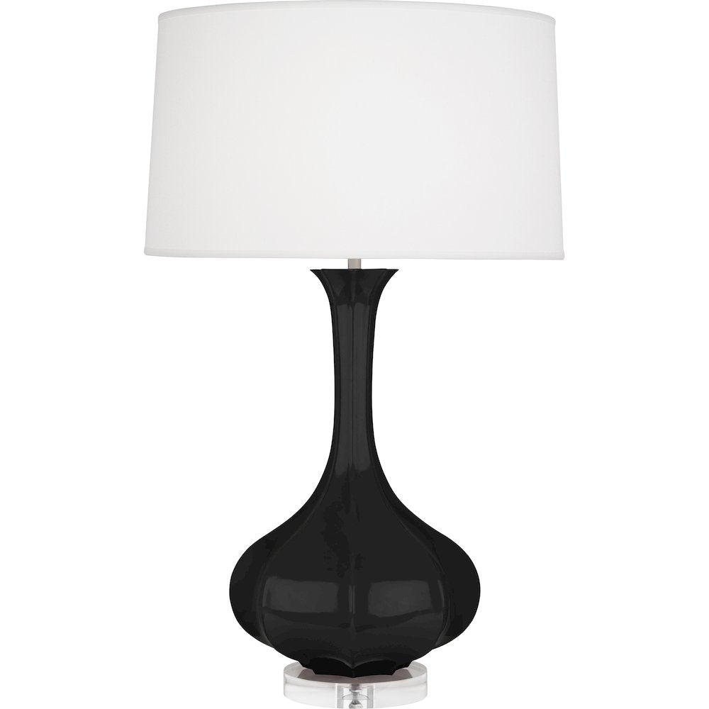 Obsidian Pike Table Lamp in Obsidian Glazed Ceramic Color