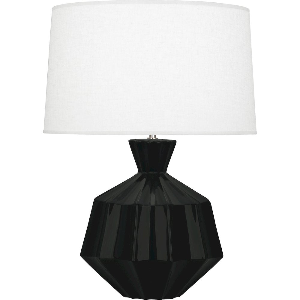 Obsidian Orion Table Lamp in Obsidian Glazed Ceramic Color
