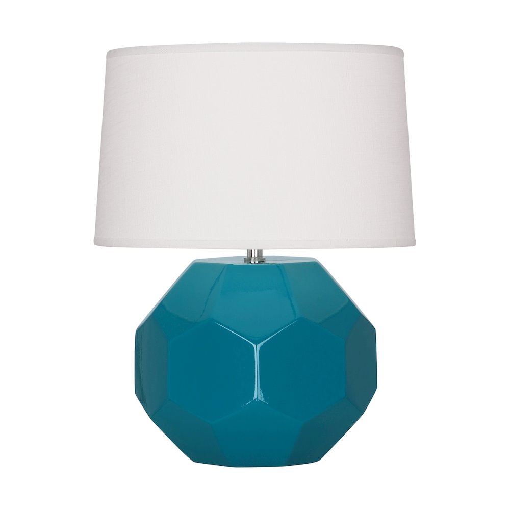 Peacock Franklin Accent Lamp in Peacock Glazed Ceramic Color