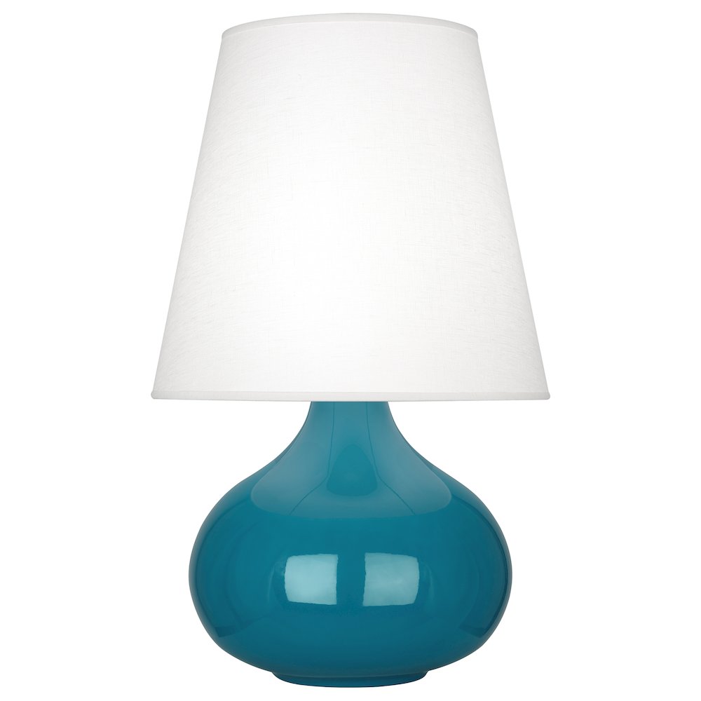 Peacock June Accent Lamp in Peacock Glazed Ceramic Color