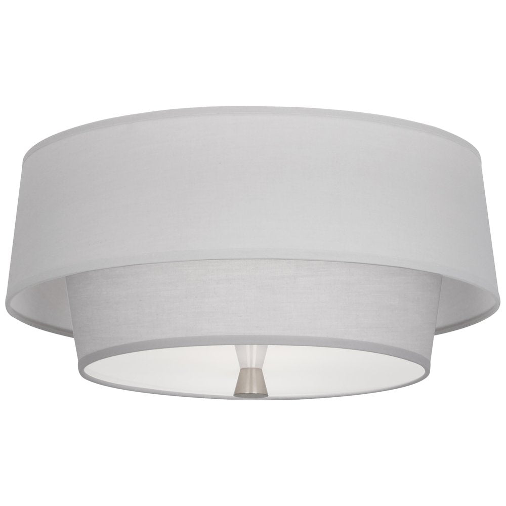 Decker Flushmount in Polished Nickel Color