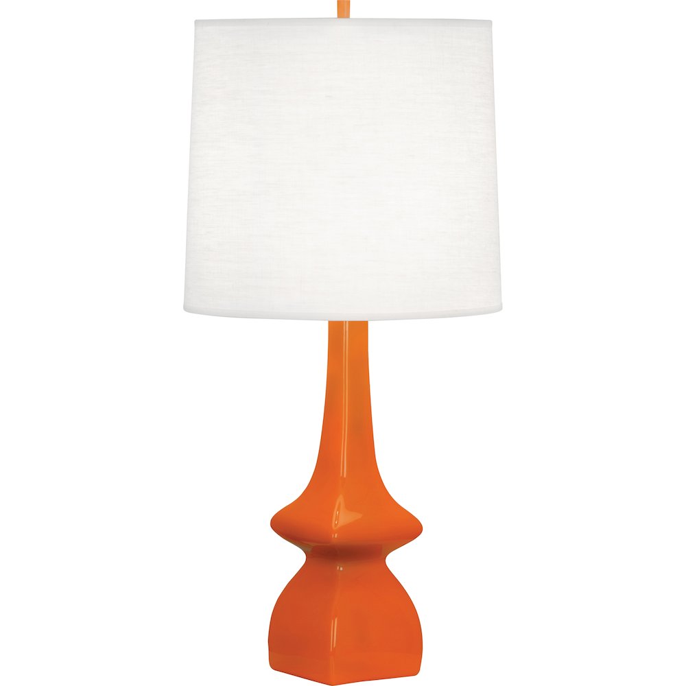 Pumpkin Jasmine Table Lamp in Pumpkin Glazed Ceramic Color
