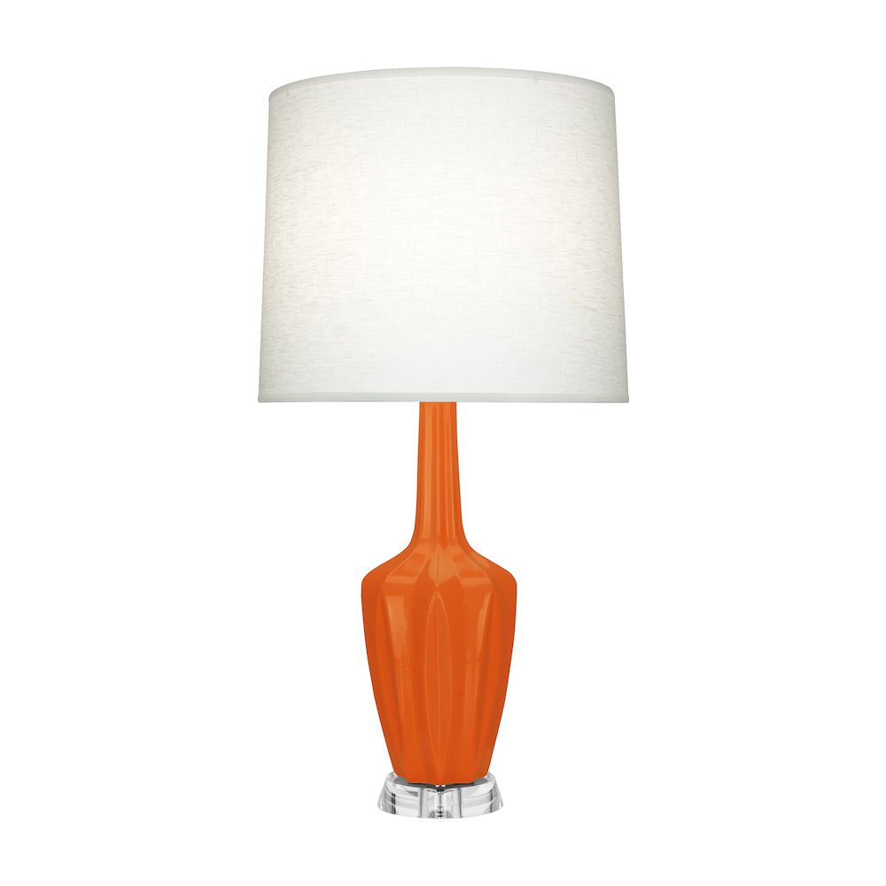 Pumpkin Emma Accent Lamp in Pumpkin Glazed Ceramic Color