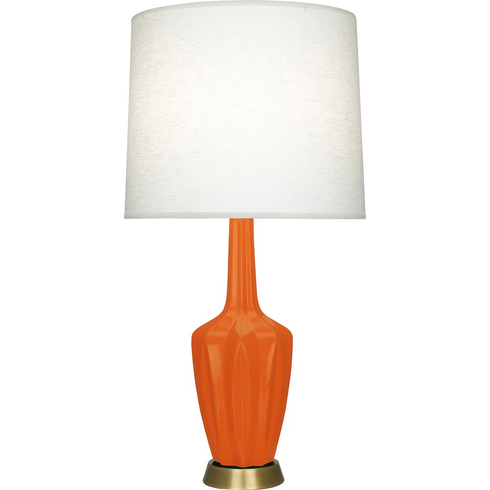 Pumpkin Emma Accent Lamp in Pumpkin Glazed Ceramic Color