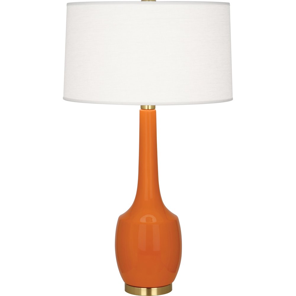 Pumpkin Delilah Table Lamp in Pumpkin Glazed Ceramic Color