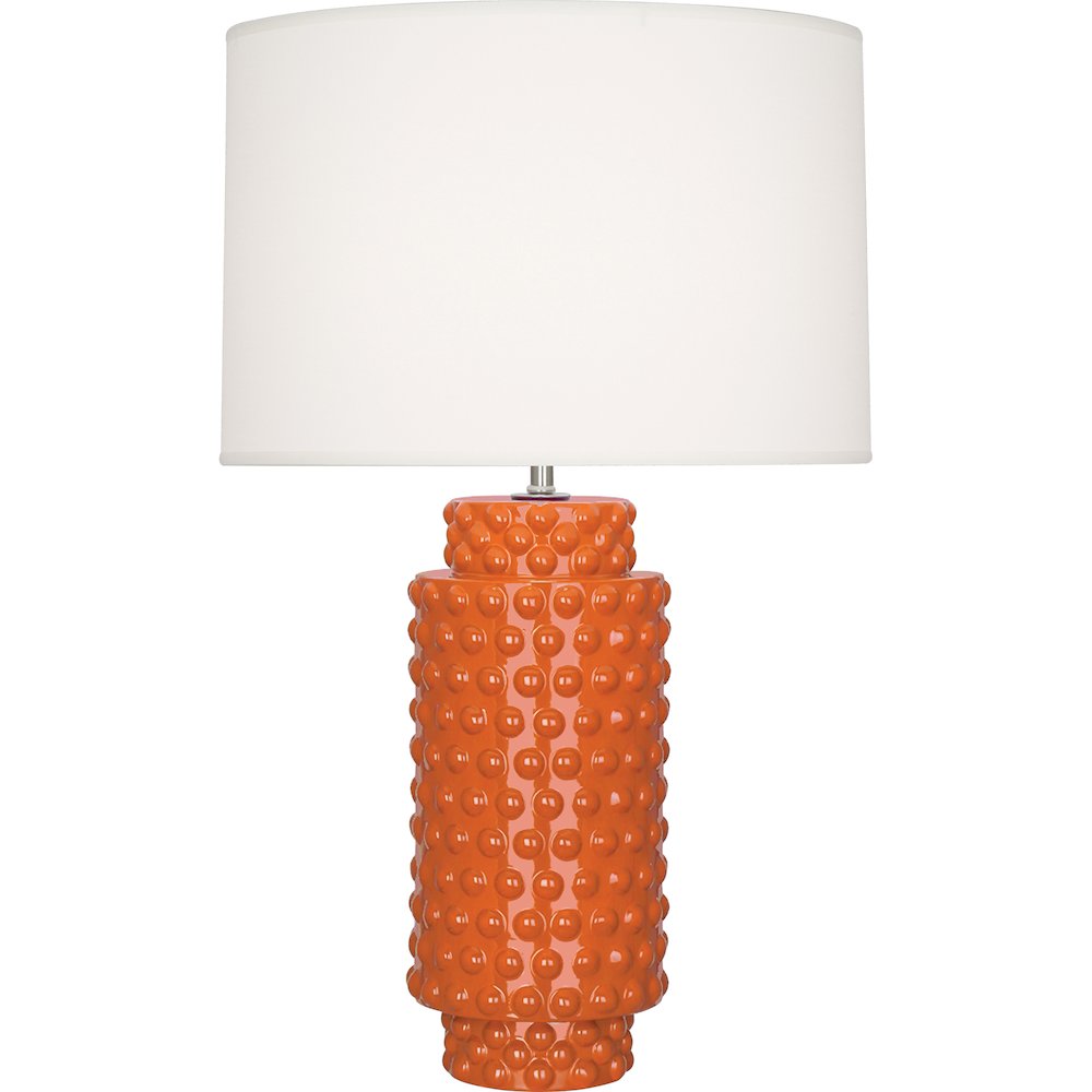 Pumpkin Dolly Table Lamp in Pumpkin Glazed Textured Ceramic Color