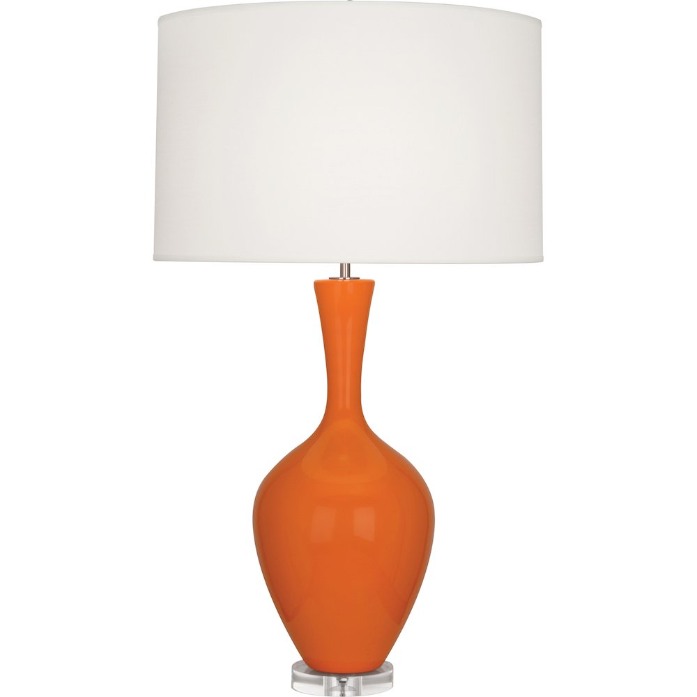 Pumpkin Audrey Table Lamp in Pumpkin Glazed Ceramic Color