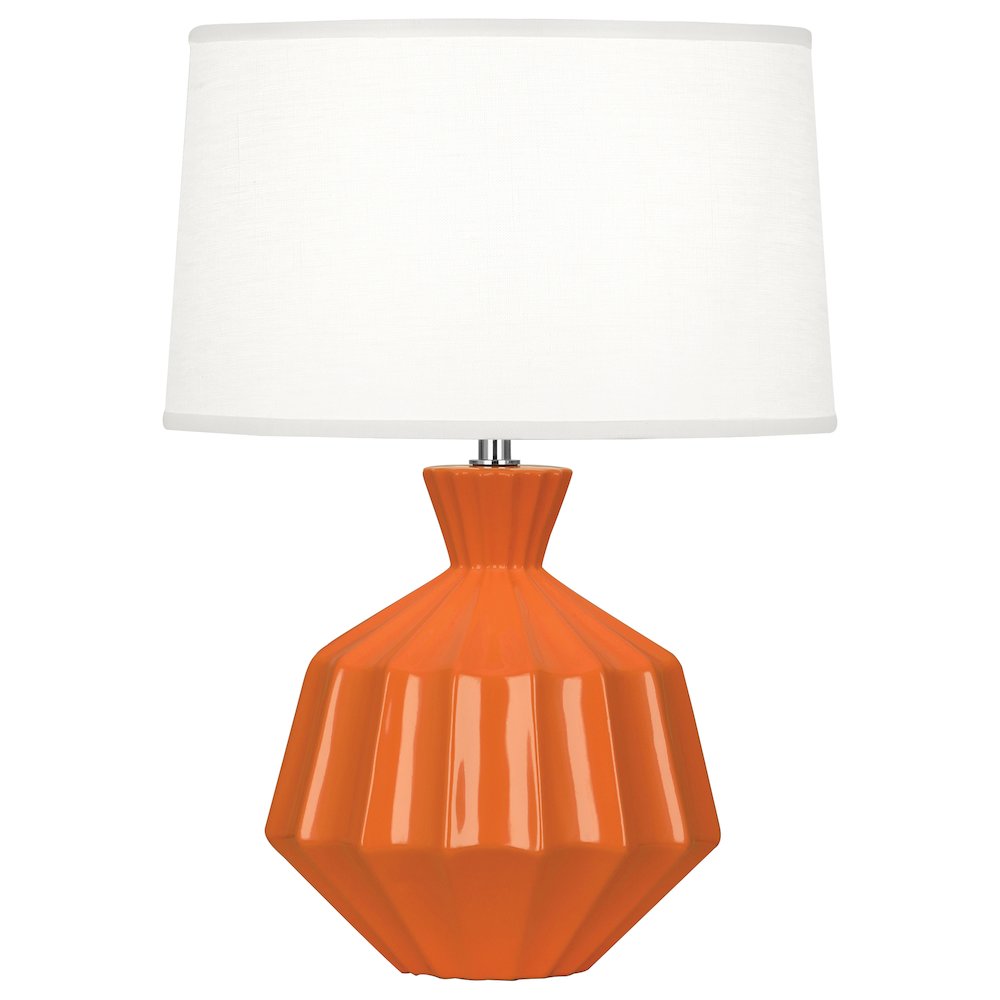 Pumpkin Orion Accent Lamp in Pumpkin Glazed Ceramic Color