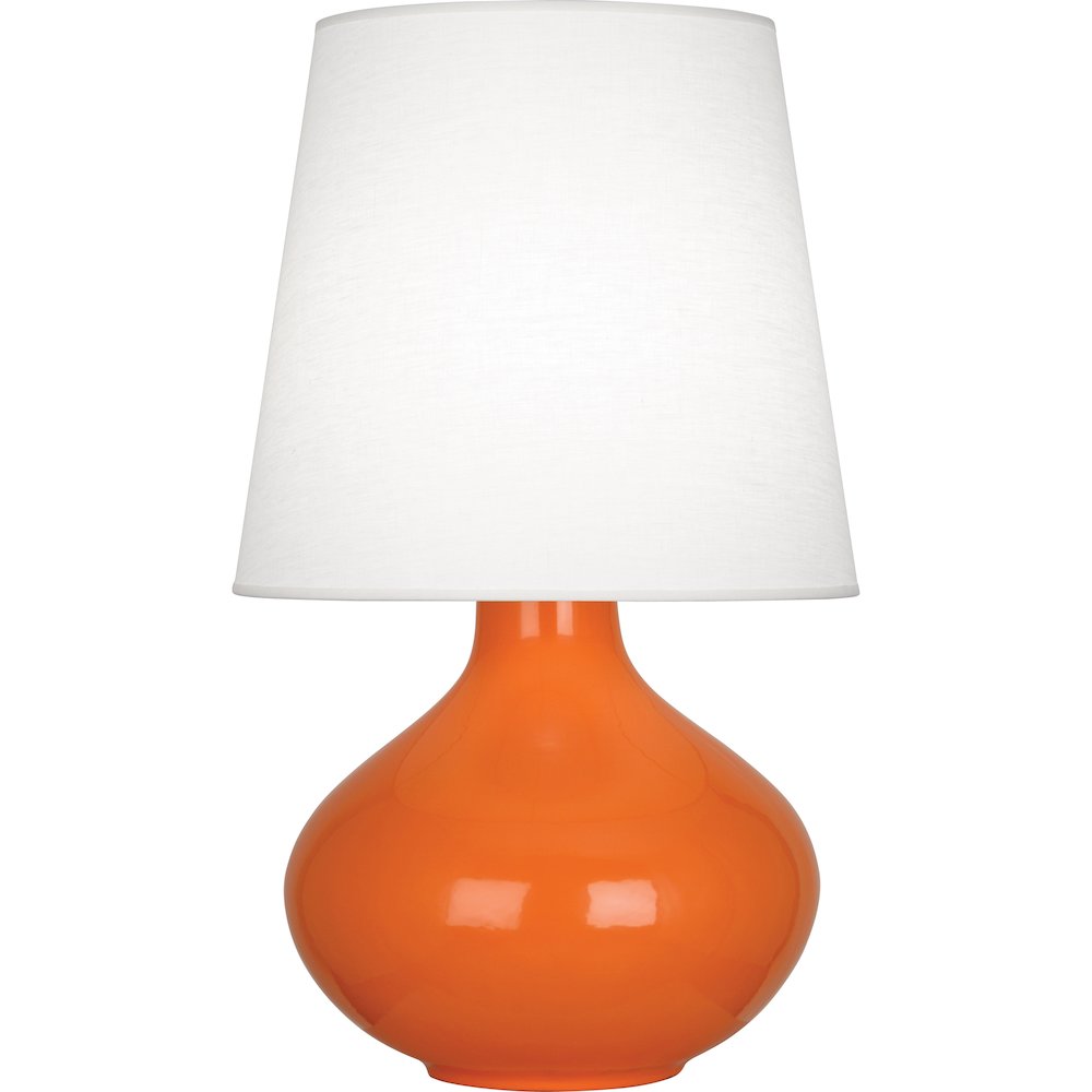 Pumpkin June Table Lamp in Pumkin Glazed Ceramic Color