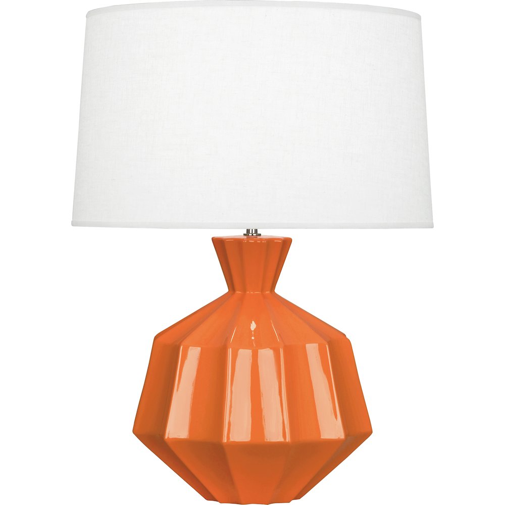 Pumpkin Orion Table Lamp in Pumpkin Glazed Ceramic Color